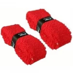 Soft cushioned GC001 towel grip installed on a badminton racket handle.