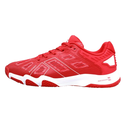 Professional badminton shoes with non-marking sole designed for superior grip, comfort, and court performance.