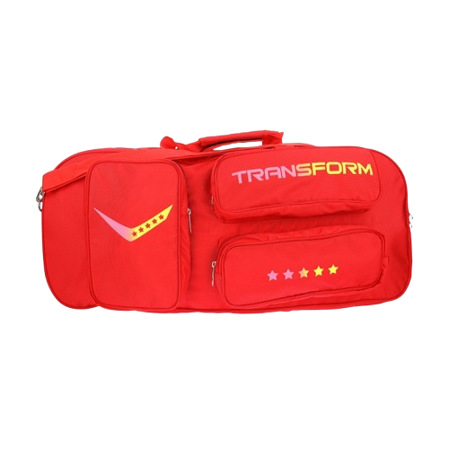 Premium badminton kit bag with multiple compartments for rackets, shoes, and sports accessories.
