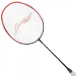 Li-Ning 3D Calibar 300 Instinct badminton racket with aerodynamic carbon fiber frame for powerful smashes, speed, and precise control.