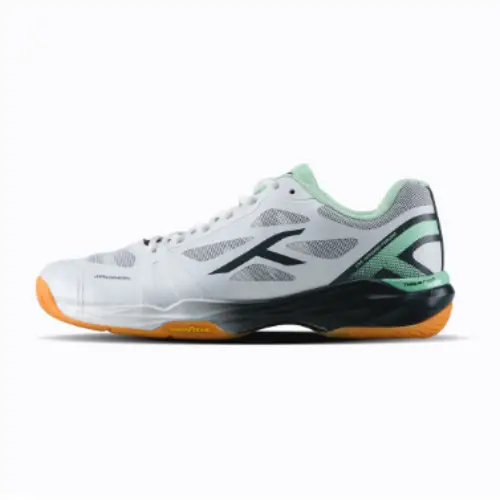 White / Dark Gray / Light Green